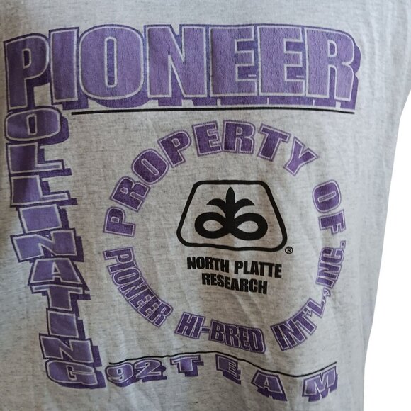 Vintage Men's T-shirt XL Single Stitch Pioneer Seeds Hybrid 1990's Screen Stars - Picture 2 of 5